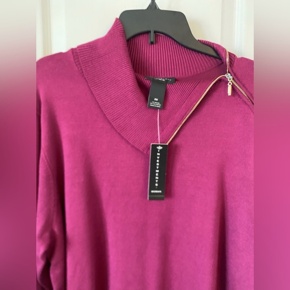 Women's Magenta Sweater Size-2X - Picture 6 of 8